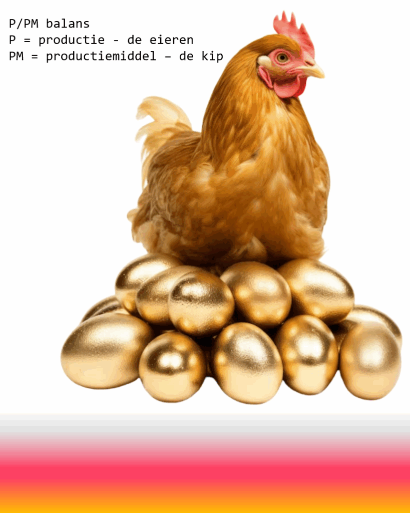 Kip met eieren pm balans